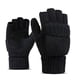 thumbnail image 1 of Guantes de lana con aislamiento térmico sin dedos para mensajes de texto para mujeres y hombres, guantes convertibles de punto cálidos de invierno con solapa, 1 of 6