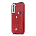 thumbnail image 4 of Dteck for Samsung Galaxy S22 Case, PU Leather Adjustable Loop Strap Case with Hidden Cart Slot Shockproof Protective Case for Samsung S22 6.1" 2022 Ladies Women Men, Red, 4 of 15