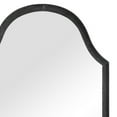 thumbnail image 4 of 40 Inches Hammered Metal Frame Wall Mirror with Arched Top, Black, 4 of 5
