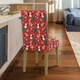 thumbnail image 5 of Xoenoiee Christmas Penguin Tree Cookies Snowflake Print Dining Chair Slipcover Parsons Chair Furniture Protector Christmas Decor for Dining Room, Restaurant, Kitchen, Party, 1 Pack, 5 of 7
