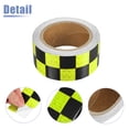 thumbnail image 3 of Unique Bargains 5cmx10m Fluorescent Yellow and Black Car Checkered Reflective Stickers Safety Warning  Protector, 3 of 6