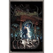 Jujutsu Kaisen - Key Art English Wall Poster, 14.725" x 22.375", Framed