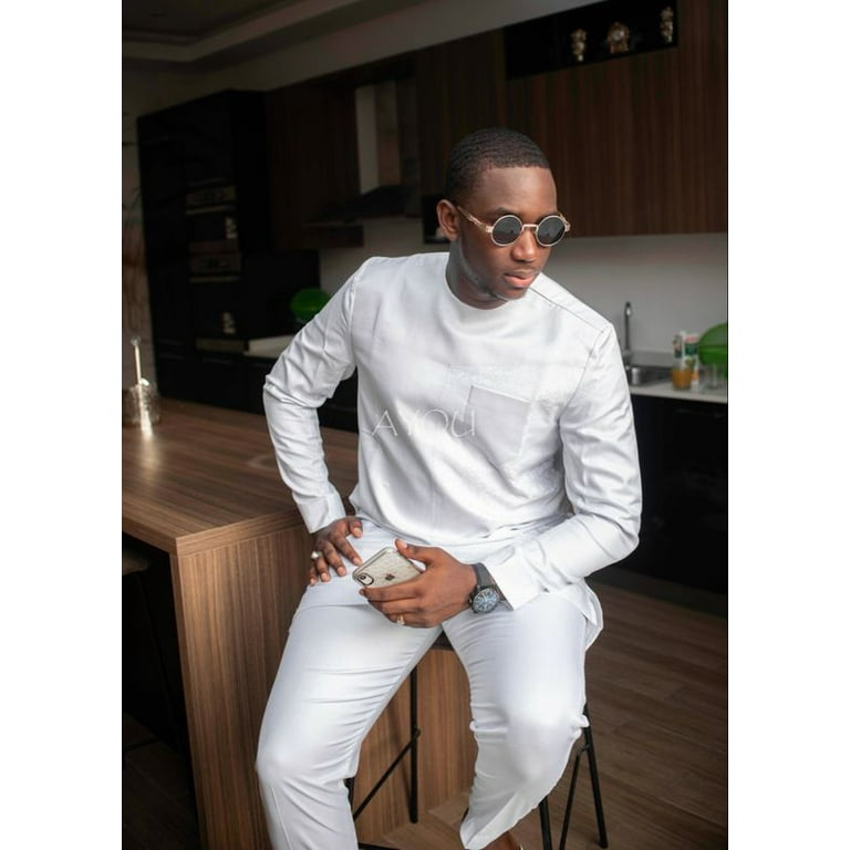 All white clearance african mens wear