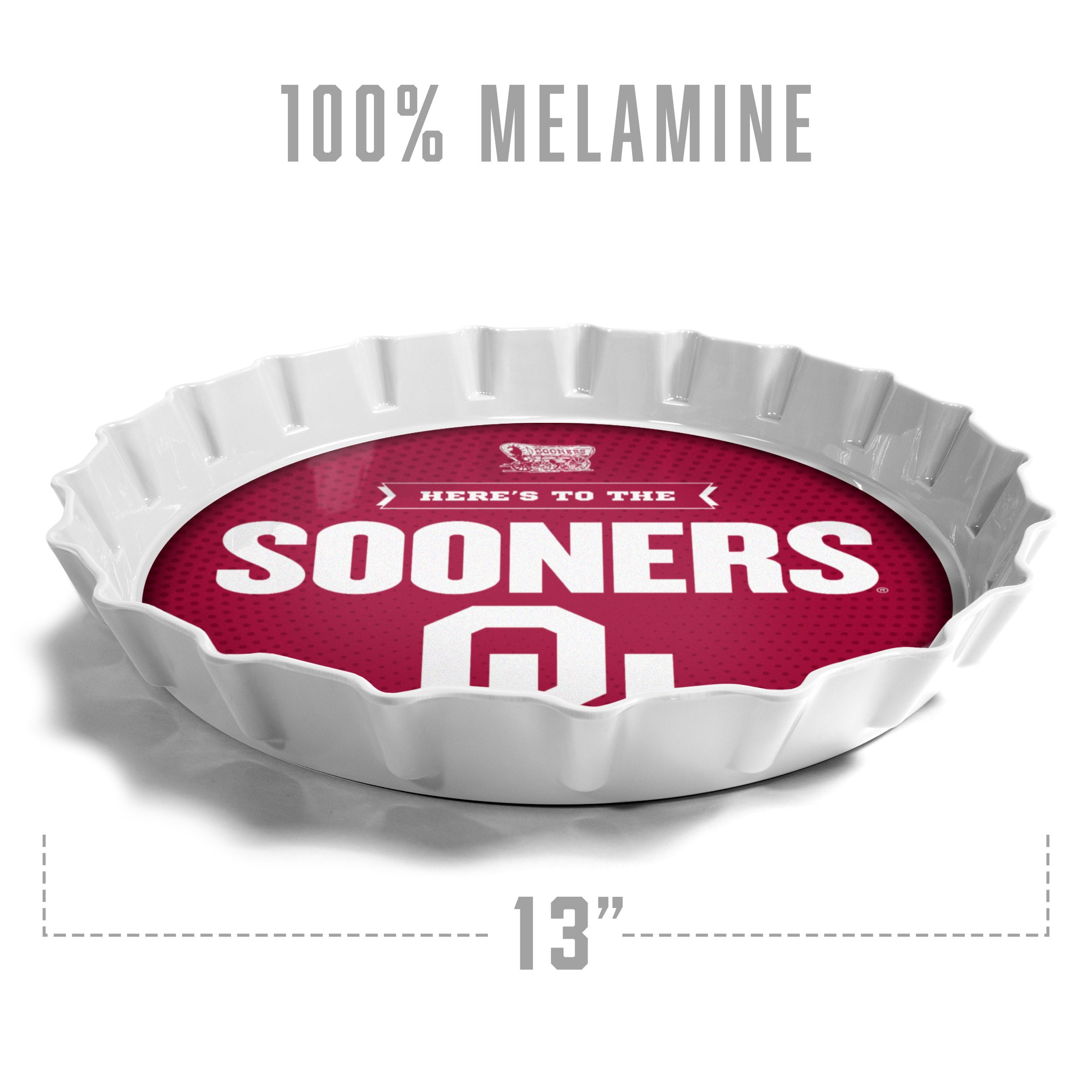 YouTheFan NCAA Oklahoma Sooners Bottle Cap Serving Tray
