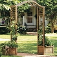 thumbnail image 2 of BrylaneHome Garden Arch Arbor Trellis with 2 Planter Boxes for Flowers and Climbing Vines, 2 of 4