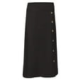 thumbnail image 4 of Girl's Stretch Cotton Knit Faux Button Front Ankle Length A-Line Skirt, 4 of 5