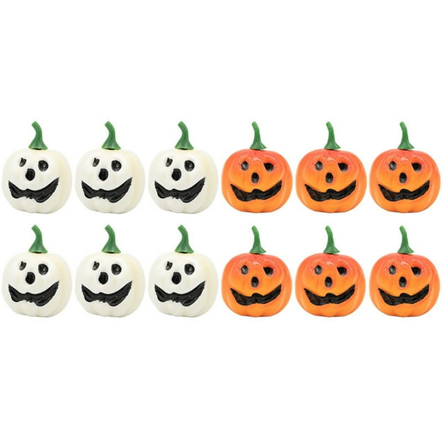 Sunloudy Artificial Pumpkins Halloween Decorations Scary Smiling Face Simulation Foam Pumpkins for Halloween Home Decorations