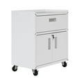 thumbnail image 4 of Manhattan Comfort Fortress Wood/Metal Mobile Garage Cabinet in White, 4 of 7
