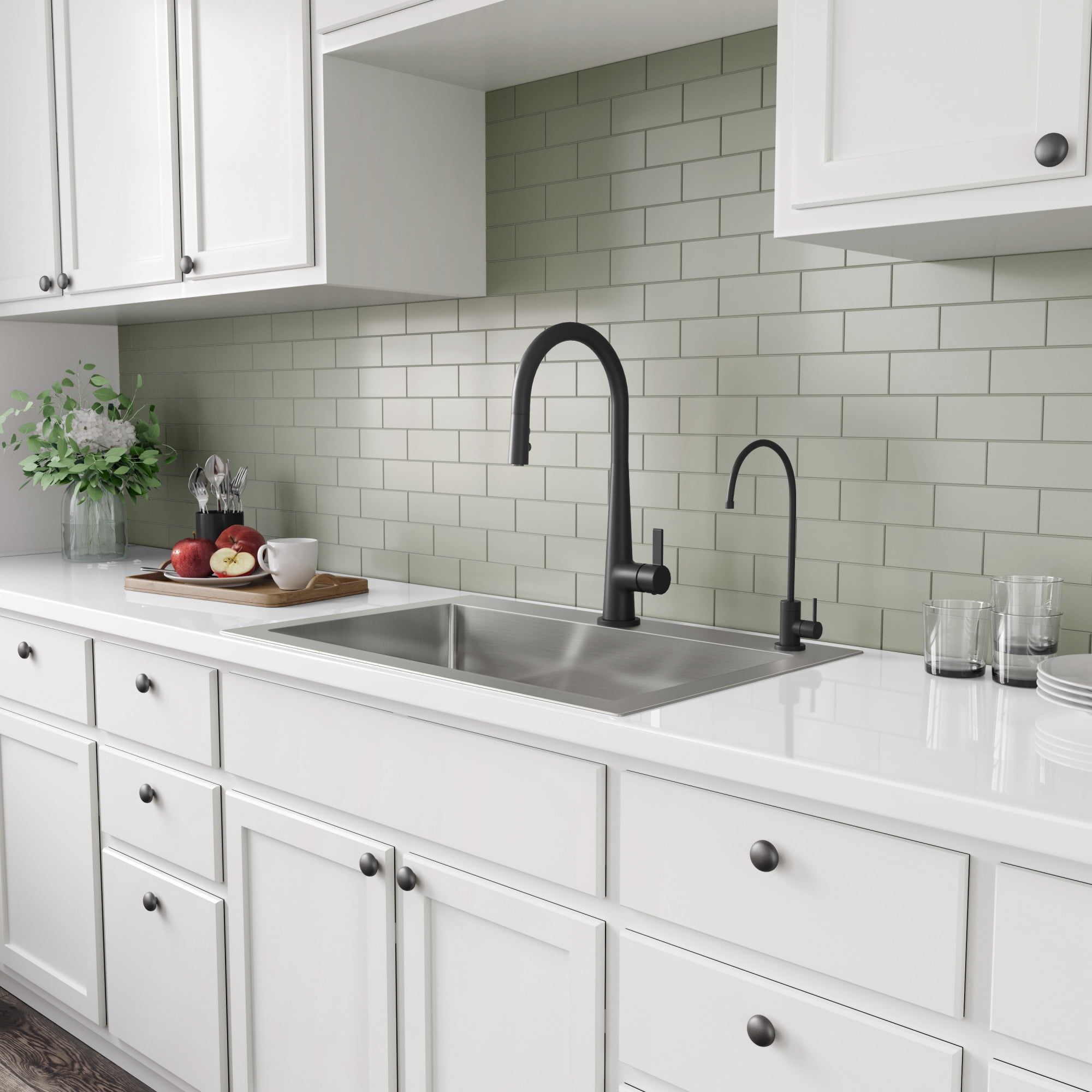 Proflo PFXC4512MB Cowan 1.8 GPM Single Hole Pull Down Kitchen Faucet - Black