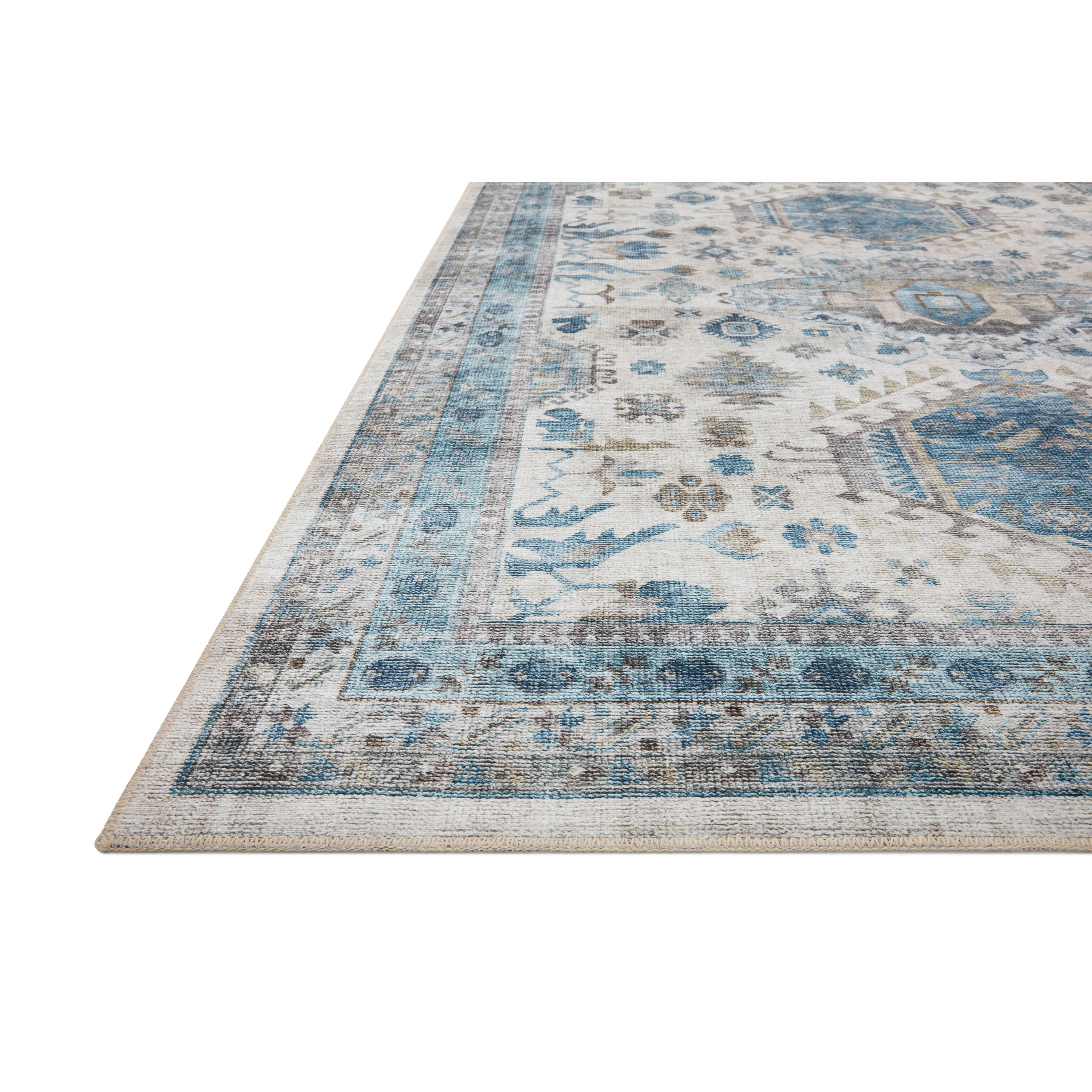 Loloi Eileen Natural / Sunrise 18" x 18" Sample Rug