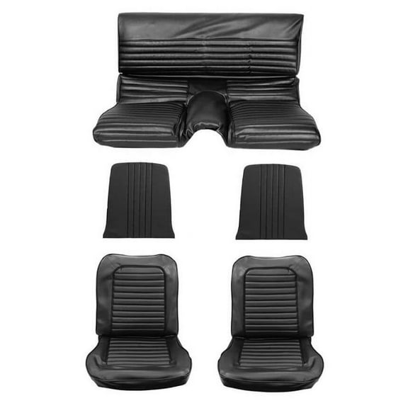 Scott Drake 65FB-S-FULL-BK Full Set Fastback Standard Seat Upholstery - Black