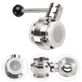 thumbnail image 2 of 1PCs 1.5" Tri Clamp Sanitary Butterfly Valve Stainless Steel 304 Valve, 2 of 11