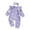 Purple, variant on Pandaie Newborn Baby Girl Clothes Infant Ribbed Long Sleeve Romper Pumpkin Jumpsuit Bodysuit with Bow Headband Cute Fall Winter Outfits 0 3 6 12 18 Months