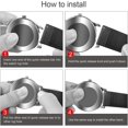 thumbnail image 4 of Correa de reloj CHAO de cuero y silicona para reloj inteligente hebilla marrón y negra 20 mm, 4 of 5