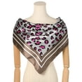 thumbnail image 2 of INSPIRE CHIC Women Leopard Print Square Scarf 35" Large Satin Silky Head Wrap Neck Scarves Bandanas Grey 90x90cm/35.4x35.4inchs, 2 of 6