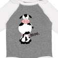 thumbnail image 4 of Inktastic Cow-moo. Boys or Girls Long Sleeve Baby Bodysuit, 4 of 5
