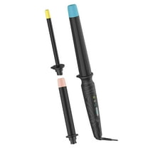Conair The Curl Collective 3-in-1 Ceramic Curling Wand, 3 Interchangeable Barrels Designed, 1-inch, and 1 1/4-inch to 1-inch Tapered Barrel NPTCCC01