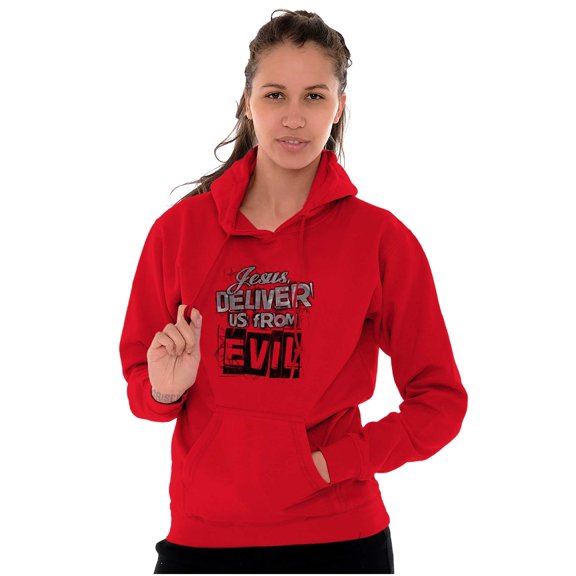 Lord Deliver Us From Evil Luke 11:1 Hoodie Sweatshirt Women Men Brisco Brands S