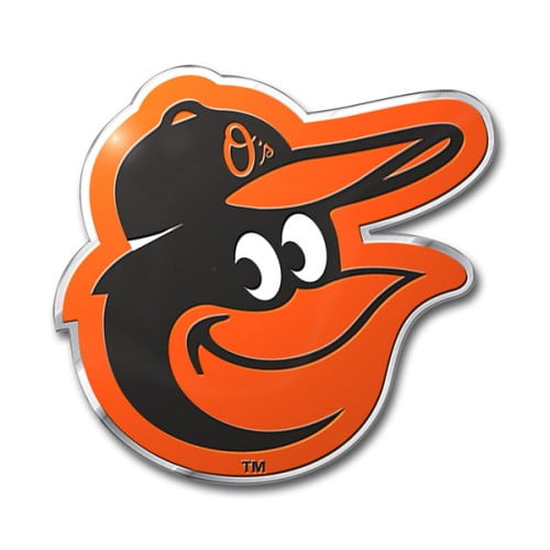 MLB - Emblème de Couleur d'Aluminium Robuste de Baltimore Orioles