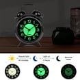 thumbnail image 3 of AYRELY® Reloj despertador súper ruidoso para adultos que duermen mucho, doble campana retro de 4 pulgadas, silencioso, de cuarzo, sin tictac, con retroiluminación, esfera luminosa, despertadores para, 3 of 5
