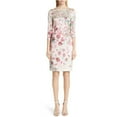 thumbnail image 1 of Vestido de vaina floral St. John para mujer con trazo de pincel rosa, 1 of 1