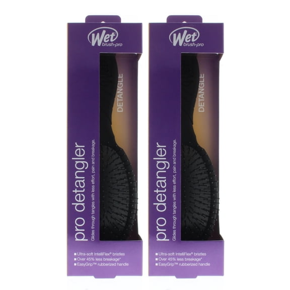 Wet Brush Pro Detangler Black Model# BWP830PROBK (2 Pack)