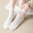 thumbnail image 3 of Sookeceks 6 Pairs Thin Cotton Crew Socks for Women, Soft Breathable Socks Above Ankle Socks for Casual Size 5-9, 3 of 8