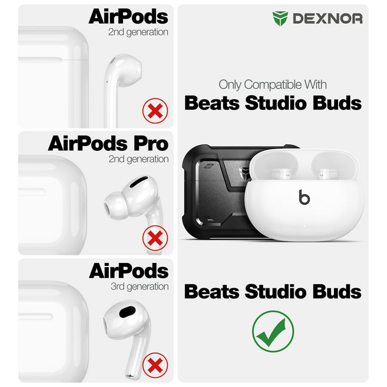Clear Case for New Beats Studio Buds + 2023 Shockproof Earbuds Protective  Cover