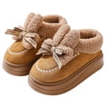 thumbnail image 2 of Zapatillas de algodón de tacón alto y suela gruesa para el hogar de las mujeres Zapatillas de conejo lindas de estilo coreano de invierno más terciopelo para mantener el calor y antideslizantes para a, 2 of 5
