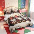 thumbnail image 2 of Manfei Vintage Christmas Santa Sleigh 7-Piece King Bedding,Xmas Holiday Season King Bed in a Bag,Xmas Reversible, 2 of 7
