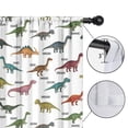 thumbnail image 4 of Blackout Kids Curtains,White Cartoon Dinosaurs Names Pattern Childrens Insulated Curtains Set Of 2,Bedroom Essentials,Toddler Room Decor 42"x63", 4 of 5