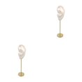 thumbnail image 1 of kurtrusly Earring Display Stand Human Ear Model Organizer Holder Showcase Stud Jewelry Left Ear White Height: 18cm 2Set, 1 of 6