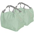 thumbnail image 1 of 2pcs Portable Thermal Insulated Bag Student Worker Lunch Dinner Storage Bag ContainerDot Green, 1 of 4