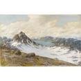 thumbnail image 2 of Halvor Halvorsen 14x11 Black Ornate Wood Framed Double Matted Museum Art Print Titled: View Over the Glacier, 2 of 5