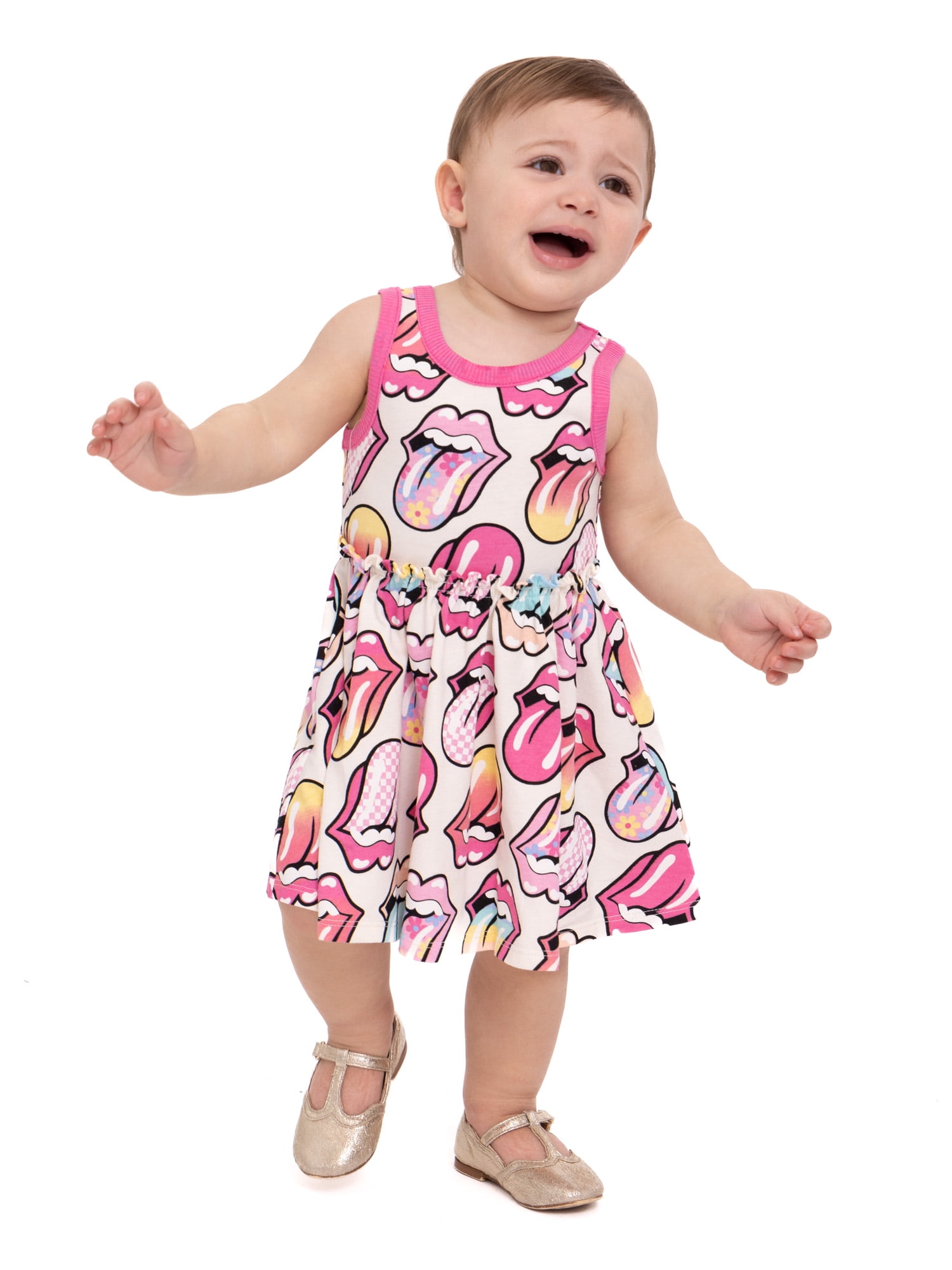 Rolling Stones Toddler Girls Tank Dress, Sizes 12M-5T