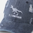 thumbnail image 5 of CAUYDY Kids Boy Dinosaur Washed Baseball Cap Toddler 4T 5T 6T 7T 8T Baby Boys Embroidered Distressed Baseball Cap Cartoon Childrens Hat (Sizes 3-8 Years,F02-Blue), 5 of 7