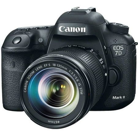 Canon Black EOS 7D Mark II Digital SLR Camera with 20.2 Megapixels and 18-135mm Lens