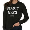 thumbnail image 3 of Fashionista Beauty No 23 Paris Heart Women Plus Size Long Sleeve Graphic Tee Brisco Brands 3X, 3 of 5