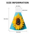 thumbnail image 3 of Sikiie Golden Sunflower in Blue Hand Towel with Loop Hanging Towel Absorbent Tie Towels for Kitchen Tea Bar Bathroom Decor, 3 of 7