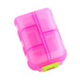 thumbnail image 1 of LILELIS 10 Compartiments de Rangement Portable pour Voyage, Conteneurs de Poche en Verre avec Couvercles, 1 of 3