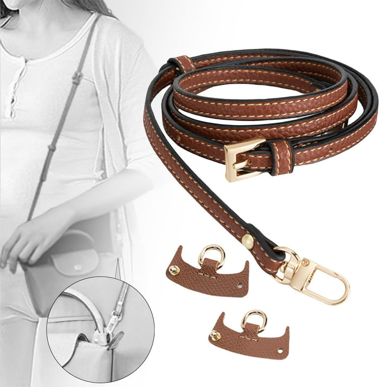 Purse Strap Universal Adjustable with No Punching Buckle Bag Shoulder Strap  Cross Body Strap for Small Bag Briefcase Purse DIY Modification Brown