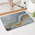 thumbnail image 4 of Gray Gold Marble Pattern Bathroom Rugs Mat,Non Slip Microfiber Bathroom Rug,Rubber Backing,Soft Bathroom Mats for Bathroom Floor,Tub and Shower,17x27in(43x68cm), 4 of 5
