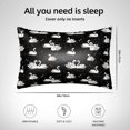 thumbnail image 5 of Pofeuu Swan And Dragonflies Print Satin Pillowcase for Hair and Skin Pillow Cases, Silk Pillow Cases, Soft Cooling Pillow Covers, 20x30 Inches（Pillow core not included）, 5 of 7