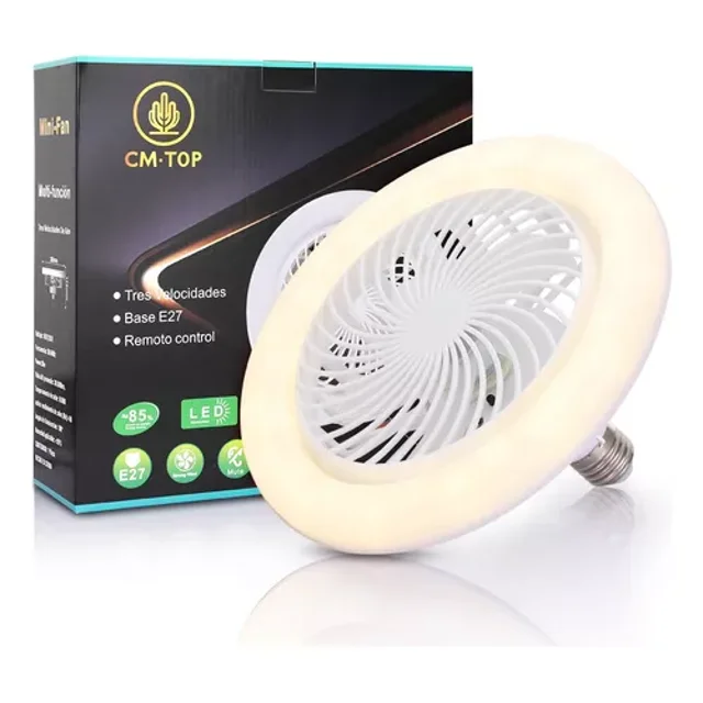 Foco Led ventilador de techo CM-TOP 30w control remoto