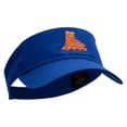 thumbnail image 5 of Orange Skate Embroidered Cotton Twill Sun Visor - Royal OSFM, 5 of 5