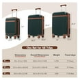 thumbnail image 6 of Hardshell Luggage, Lightweight Suitcase with Spinner Wheels, DARK GREEN+USB, 6 of 6