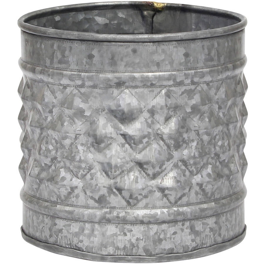 Zircon Antique Galvanized Metal Container