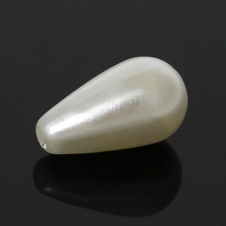 10/0 Pearl - Sexy Sparkles 100 Pcs Tear Drop White Pearl Acrylic Spacer Beads 12mm