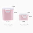 thumbnail image 2 of Caja de Almacenamiento de Viaje Sunnimix Recipiente Portátil para Alimentos 2400ml 1200ml Rosa, 2 of 8