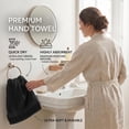thumbnail image 5 of RIVERSIDE Hand Towel 6 Pack 16x28 Soft and Quick Dry Cotton Towels for Home Gym & Spa - Black, 5 of 8